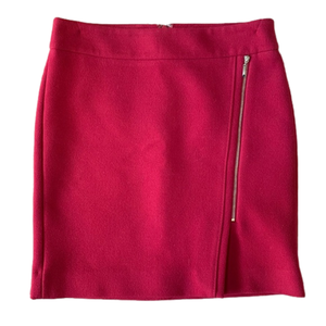 White House Black Market Red Wool Skirt